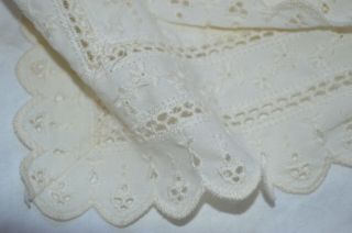 Vtg Wamsutta Eyelet Lace Cream King Size Pillowcase Cotton Blend Usa Vgc L7