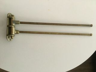Antique Brass Towel Bar - 2 Swing Arms - 17 Inch Each