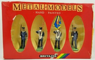 Vintage Britains U.  S.  Air Force Colour Party 7307 Metal Models 1:32