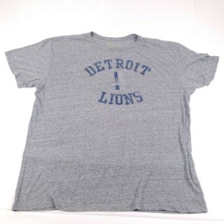 Detroit Lions Mens Sz 2xl Heather Gray Soft T - Shirt Vintage Retro Throwback Look
