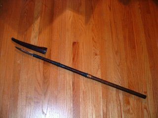 [s815] Japanese Samurai Sword: Mumei Yari Spear In Koshirae