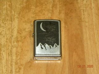 2000 Zippo Marlboro Mountains Over Moon Full Size Lighter