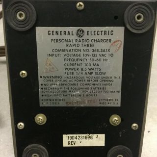 Vintage GE MPE PE Personal Rapid Radio Battery Desk Charger HAM 2