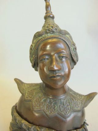 Fine Antique SOUTHEAST ASIAN Sculpture of Thai Dancer s.  1900 2