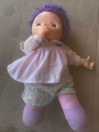 The World Of Smile 1983 Rare Purple Cabbage Patch Kids Thumb Sucker Doll Toy