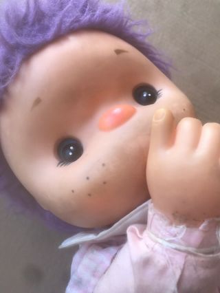 The World of Smile 1983 Rare Purple Cabbage Patch Kids Thumb Sucker Doll Toy 2