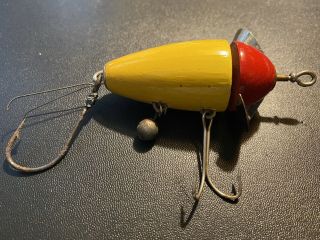 Early Jamison Nemo Rotary Head Fishing Lure In Tough Red Head / Yellow
