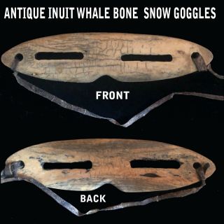 Canadian Inuit Antique Bone Snow Goggles From The Late Dorset Period