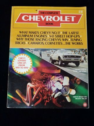 Vintage 1970 Complete Chevrolet Book Peterson Hot Rod Chevy Nhra Camaro 454