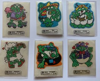 Vintage 80’s Scratch & Sniff Stickers - Trend Large Frogs - All 6