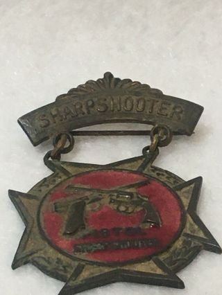 Vintage Shooting Medal Blackinton Pistol Sharpshooter Nra? Military?