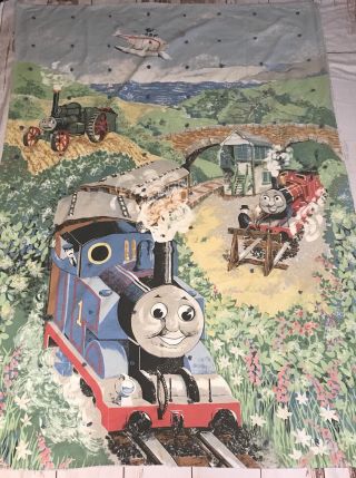 Vintage Thomas The Train Quilt Kids Baby Blanket Handmade Quilt 74” X 50”