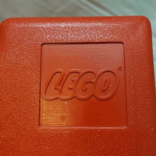 Vintage Lego Large Red Plastic Storage Carrying Case Box Bin