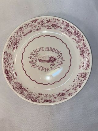 Vtg 1970 - 80’s? Pfaltzgraff Usa Blue Ribbon Pie Quiche Deep Dish Plate