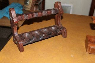 Vtg Pipe Stand/holder Made In Spain Hold 5 Pipes - No Pipes - No Humidor