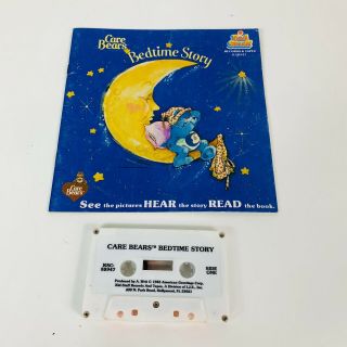 Vintage 1983 Care Bears Bedtime Story Book And Cassette Tape Kid Stuff