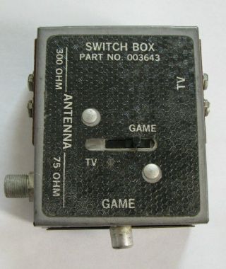 Vintage Atari 2600 Antenna Switch Box Rf Adapter Game Tv Cable