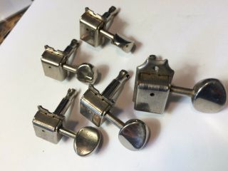 Five Chrome Vintage Fender / Grover Deluxe Guitar Tuners 3