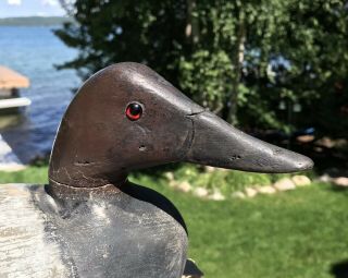 VINTAGE CHRIS SMITH CANVASBACK DRAKE DUCK DECOY HOLLOW CARVED MICHIGAN FORM 2