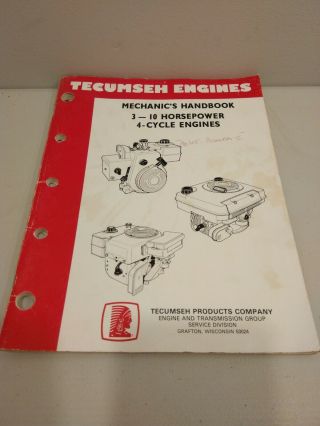 Vintage Tecumseh Engines Mechanic 