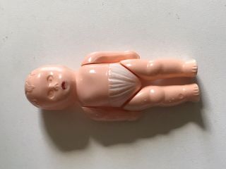 Vintage Mini Miniature Plastic Nursery Jointed Baby Doll 2 " Toy Dollhouse Figure