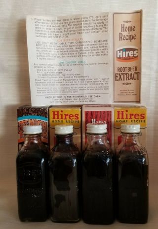 4 Vintage Hires RootBeer Home Recipe Extracts 3