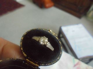 FINE ANTIQUE 18ct GOLD & PLATINUM OLD - CUT DIAMOND RING C 1880 - 1920 2
