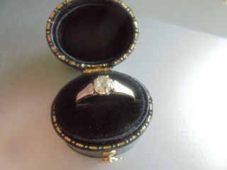 FINE ANTIQUE 18ct GOLD & PLATINUM OLD - CUT DIAMOND RING C 1880 - 1920 3