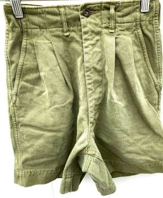 Authentic Vintage 1940’s - 1950’s Boy Scout Shorts 22 " Waist Hidden Zipper Pocket