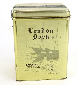 Vintage London Dock Smoking Mixture Tobacco Tin 16oz 3