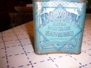 old tobacco tin EDGECOMB,  blue 3