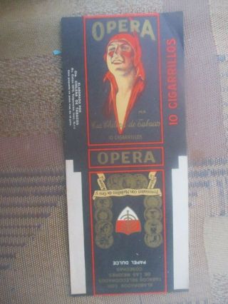 Antique Cigarette Packet Chile Opera Cia Chilena De Tabacos Valparaiso C 1930
