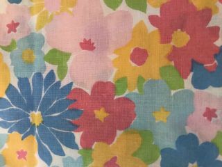 MOD 60 ' s - 70 ' s Era Pillowcase Multicolor Flower Power Vintage Dan River 3