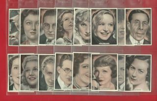 Film Stage & Radio Stars - X - Large Cards - Ardath 1935 Cigarette Card Set (qs01)
