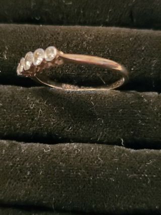 Antique edwardian 5 stone diamond ring 18ct and platinum rrp £1000 3