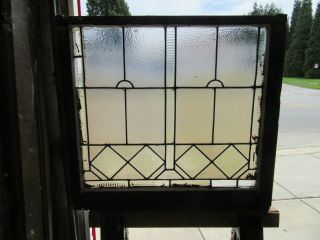 Antique Stained Glass Window 31.  5 X 28.  5 Architectural Salvage