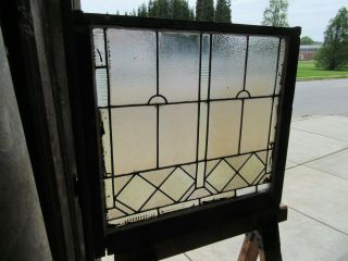 ANTIQUE STAINED GLASS WINDOW 31.  5 x 28.  5 ARCHITECTURAL SALVAGE 2