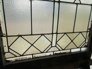 ANTIQUE STAINED GLASS WINDOW 31.  5 x 28.  5 ARCHITECTURAL SALVAGE 3