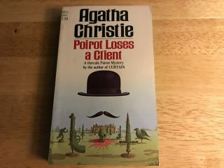 Agatha Christie Poirot Loses A Client Vintage Paperback Book (dell 6984)