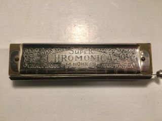 Vintage M Hohner Chromonica Chromatic Harmonica Key Of C
