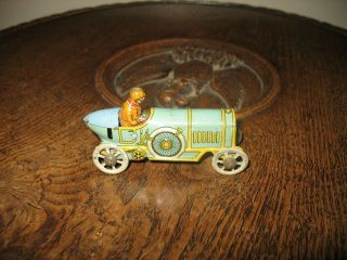 MEIER ANTIQUE PENNY TOY BOAT TAIL RACING CAR TINPLATE TIN GERMANY quality litho 2