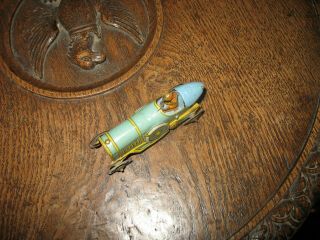MEIER ANTIQUE PENNY TOY BOAT TAIL RACING CAR TINPLATE TIN GERMANY quality litho 3