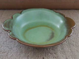 Vintage Frankoma Pottery Prairie Green Serving Bowl 30b.  8 Inch