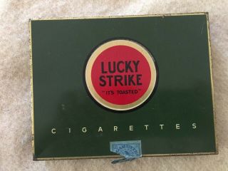Vintage Lucky Strike Cigarette Tin Case - It 
