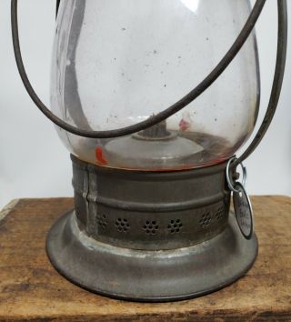 Antique BRIDGEPORT BRASS Lantern whale oil 1874 J.  J.  Marcy patent 3