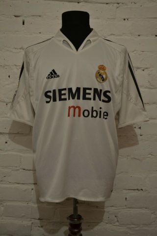 Vintage Real Madrid 2004/2005 Home Football Shirt Soccer Jersey Camiseta Mens L