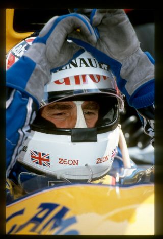 Nigel Mansell.  Williams.  Gp Hungary 1992.  Vintage F1 Slide/diapo S488