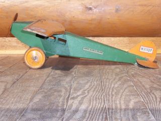 Vintage Large Steelcraft Army Scout Plane Antique Toys.  Airplanes Great Decor