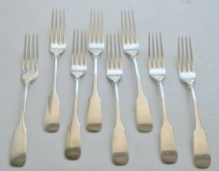 International Sterling Silver 1810 Dinner Forks 7 1/4 " Set Of 8 No Monogram