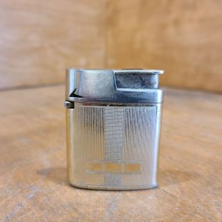 Vintage Ronson Essex Pocket Lighter Metal Brushed Steel